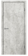 01 Дверное полотно глухое 600*2000 мм Цемент черная кромка