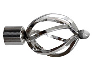 Наконечник "ЛЕВША БУЛАВА" серебро глянец d 16 мм (2 шт)