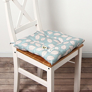 10713152 Сидушка на стул Этель "Листья"цв.зеленый, 40х40 см, 100% п/э