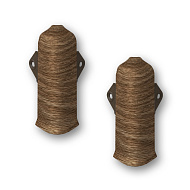 291 Угол наружный Лексида 80мм с крепежом Орех (2шт/блистер)