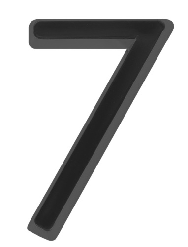 Номер дверной FUARO №7 черный самоклеящийся (50х37)