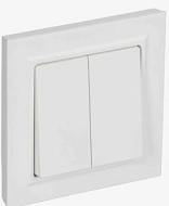 1984901 Выключатель IEK 2-кл. СП BRITE ВСР10-2-0-БрАБ 10А в сборе арктич. бел. BR-V20-0-10-K91-F