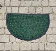 Коврик влаговпитывающий, 40*60 см. "Добро Пожаловать", полукруг зеленый