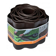 Лента бордюрная гофрированная коричневая 0,2*9 м