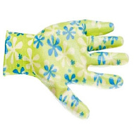 Перчатки садовые из полиэстера с нитрильным обливом Palisad зеленые, L