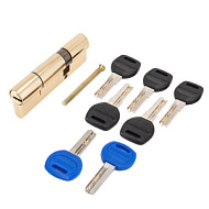 Цилиндровый механизм(100,10) Стандарт F-01 100 (30х10х60) GP 5кл золото перф. ключ/ключ