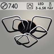 Люстра K38549/3+3 BK черный LED 180W+28W 3000K-6500K ПДУ диммер d740, 24