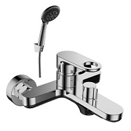 RS33-31 Смеситель для ванной Rossinka, хром, с аксессуаром, короткий излив