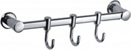HB205-3 Крючок для ванной Haiba, на планке 3 шт, 240 мм