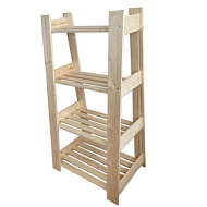 Стеллаж угловой, узкие полки, 105*64*40/20 см