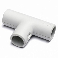 Тройник для жест. труб d20 разъемн. ДКС 50620