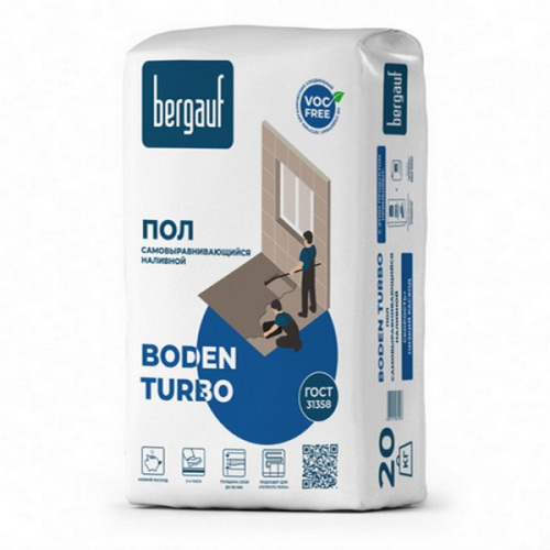 Наливной пол Bergauf BODEN TURBO, 20кг