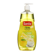 Гель для мытья посуды SANITA Сицилийский лимон и мелисса 900г
