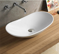 7811A Раковина Comforty, белый, накладная 620*145*340 мм
