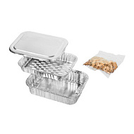 Коптильня одноразовая 20х15 см ( в компл. ольховая щепа)