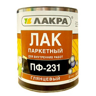Лак паркетный ПФ-231 Лакра, 2,4кг, бесцветный глянцевый