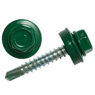 Саморез кровельный 4,8х35мм сверло RAL6005 темно-зеленый 60шт/коробка
