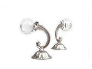 Штородержатель NV03 ШАР 10 см САТИН ПРОЗРАЧНЫЙ (2шт)