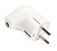 Вилка электрическая угловая UNIVersal А105 с заземлением, 16А, 250В