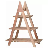 Стеллаж треугольный  деревянный 120*60*40 см