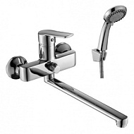 Смеситель универсальный Decoroom, хром, с аксессуарами, длинный излив, латунь DR21043