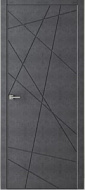 S1 Дверное полотно глухое Паутинка Бетон темный 800*2000 мм ПВХ