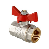217VT. Кран шаровый ВР никель бабочка VALTEC BASE 3/4"