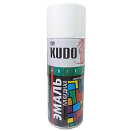 Эмаль алкидная KUDO, аэрозоль, 520мл, белая гляцевая KU-1001