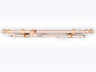 Карниз круглый с U-шиной двухрядный MAGELLAN 160см дуб беленый,d28