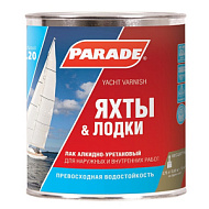 Лак Яхты & Лодки PARADE Classic L20, 0,75л, бесцветный глянцевый