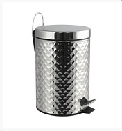 7705 Ведро для мусора  Санакс 5л, хром, ромбическое