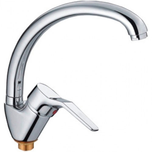 Смеситель для кухни Frap, хром, высокий излив