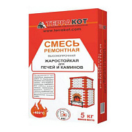 Ремсостав ТЕРРАКОТ для каминов и печей жаростойкий 5 кг/4