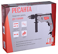 Дрель ударная Ресанта ДУ-15/680  75/8/2
