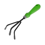 Рыхлитель 3-х зубый с металлическим черенком и пластиковой ручкой `Урожайная сотка` Стандарт 9402E