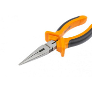 17165 Длинногубцы Sparta Comfort, 160 мм, прямые шлифованные, двухкомпонентные рукоятки