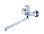 E6528-1 Смеситель для ванны EDENY, с длинным изливом,30 см, белый/хром