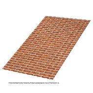 Профнастил полим. С-8*1,2*2,0 ЭС-01 /0.5мм /Кирпич Рустик/