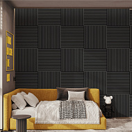 Панель  Акустическая Comfort De Luxe Black Lead 600х600х9