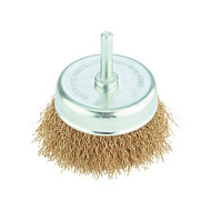 74475 Щетка для дрели Matrix, 50 мм, "чашка" со шпилькой, латунированная витая проволока