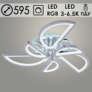 Люстра LI09823C/3+3A PR CR хром 126W+7W LED RGB 3000-6500K d595 ПДУ(ИК) диммер, HN23