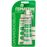 Герметик силиконовый MasterTeks, санитарный, прозрачный 80 мл