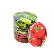 Крышка для консервирования, Твист-Офф-100 мм, жесть, винтовая, литография, набор 10 шт., микс