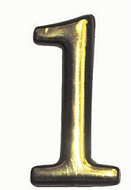 Номер дверной Trodos №1 самоклеящийся