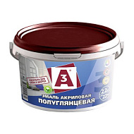 Эмаль универсальная А3 акриловая, белая, полуглянценвая, 0,8 кг