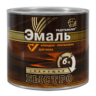 Эмаль для пола алкидно-уретановая РАДУГА красно-коричневая 0,9 кг, быстросохнущая