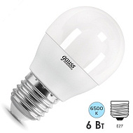 Лампа светодиодная Elementary 6Вт P45 шар 6500К холод. бел. E27 470лм GAUSS 53236