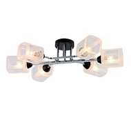 Люстра GH51017A/6 CR+BK хром/черный 6х60W E27 d740 h180, KK23