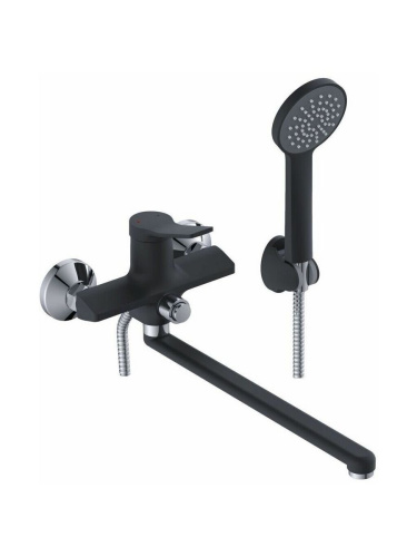 P22292BL Смеситель для ванны Potato длинный излив, черный