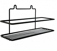 Полка для ванной Proffero, черный, 1 ярус 250х85х125мм П0001289